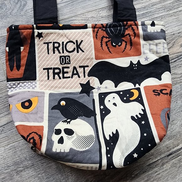 Halloween Trick or Treat Ghost Bat Spooky Handmade Handbag - Picture 5 of 8